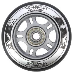 Nils Sestava černých PU koleček 80x24 + ložiska ABEC9 EXTREME