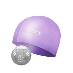 NILS Aqua Silikonová čepice NQC Dots fialová
