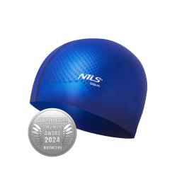 NILS Aqua Silikonová čepice NQC Dots tmavěmodrá