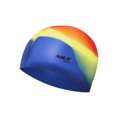 Nils Aqua NQC M04 vícebarevná silikonová koupací čepice