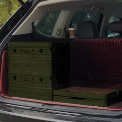 Nils Skládací box Camp NCB4002 2v1 s víkem a dřevěnou deskou 32L zelený