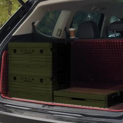 Nils Skládací box Camp NCB4002 2v1 s víkem a dřevěnou deskou 32L zelený