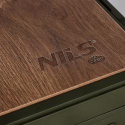 Nils Skládací box Camp NCB4002 2v1 s víkem a dřevěnou deskou 32L zelený