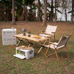 Nils Skládací box Camp NCB4002 2v1 s víkem a dřevěnou deskou 50L