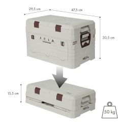 Nils Skladací box s vekom Camp NCB4003 50L sivý