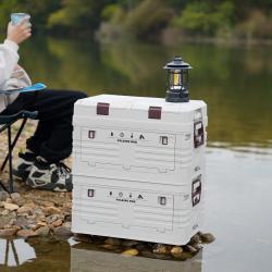 Nils Skladací box s vekom Camp NCB4003 50L sivý