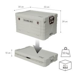 Nils Skladací box s vekom Camp NCB4004 50L sivý