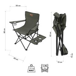 Nils Skladacia kempingová stolička Camp NC3301 khaki