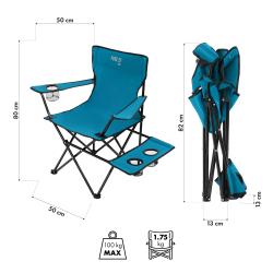 Nils Skládací kempingová židle Camp NC3301 modro-šedá