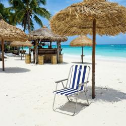 Nils Skládací kempingové křeslo Camp NC3503 modré/bílé