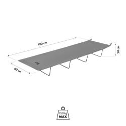Nils Skládací kempingové lehátko Camp NC3504 šedé 190 cm