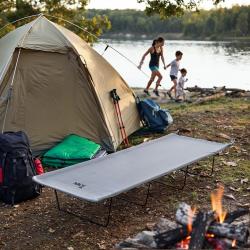 Nils Skládací kempingové lehátko Camp NC3504 šedé 190 cm