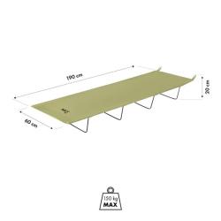 Nils Skládací kempingové lehátko Camp NC3504 zelené 190 cm