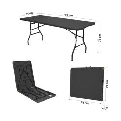 Nils Skládací kempingový stůl Camp NC1618 antracitový