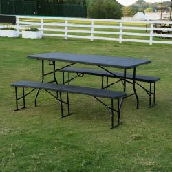 Nils Skládací kempingový stůl Camp NC1618 antracitový