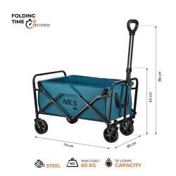 NILS Camp NC4306 tyrkysový Skládací kempingový vozík