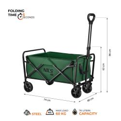 NILS Camp NC4306 zelený Skládací kempingový vozík