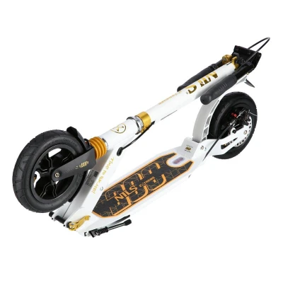 Nils HM209T bílá-zlatá skládací koloběžka s brzdou