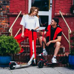 Nils HM209T čierna-červená skladacia kolobežka