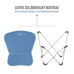 NILS CAMP Skladacie kreslo NC3051 modré