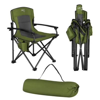 NILS CAMP Skládací křeslo NC3075 zelené