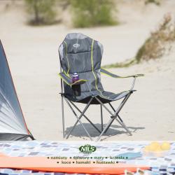 Nils Skladacie kreslo Camp NC3080, sivé