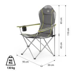 Nils Skladacie kreslo Camp NC3080, sivé