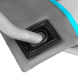 NILS CAMP Skladacie kreslo NC3080 svetlo-šedé