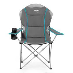 NILS CAMP Skladacie kreslo NC3080 svetlo-šedé