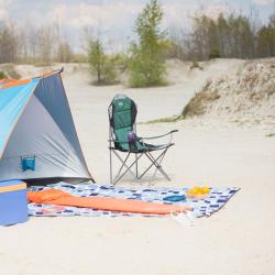 NILS CAMP Skládací křeslo NC3080, zelené