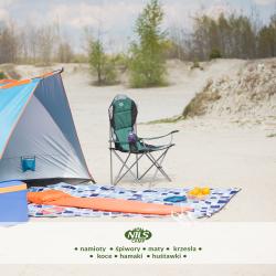 NILS CAMP Skladacie kreslo NC3080, zelené