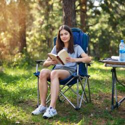 Nils Skladacie kreslo Camp NC3705 modré