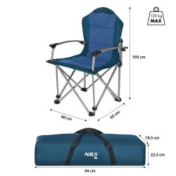 Nils Skladacie kreslo Camp NC3705 modré