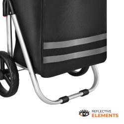 NILS NC4304 45L černá Skládací nákupní taška na kolečkách