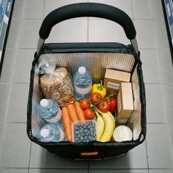 NILS NC4304 45L černá Skládací nákupní taška na kolečkách