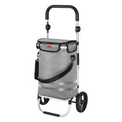 NILS NC4305 Premium 50L šedá Skládací nákupní taška na kolečkách