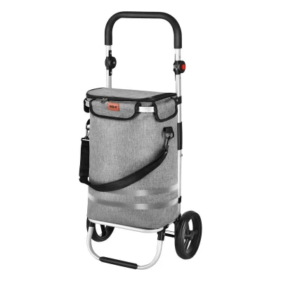 NILS NC4305 Premium 50L šedá Skládací nákupní taška na kolečkách