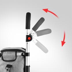 NILS NC4305 Premium 50L šedá Skládací nákupní taška na kolečkách