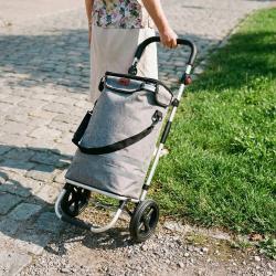 NILS NC4305 Premium 50L šedá Skládací nákupní taška na kolečkách