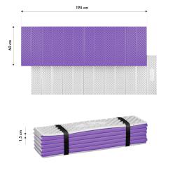 Nils Skladacia penová karimatka Camp NC1768 s reflexnou vrstvou fialová