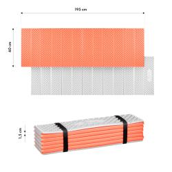 Nils Skládací pěnová karimatka Camp NC1768 s reflexní vrstvou oranžová