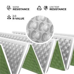 Nils Skládací pěnová karimatka Camp NC1768 s reflexní vrstvou zelená