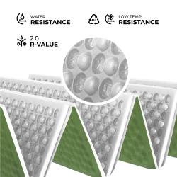 Nils Skládací pěnová karimatka Camp NC1768 s reflexní vrstvou zelená