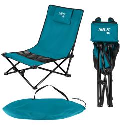 Nils Skladacie plážové kreslo Camp NC3306 modré/čierne