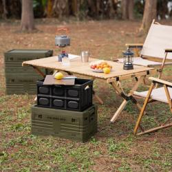 Nils Skládací přepravka Camp NCB4005 s dřevěným víkem 2v1 20L