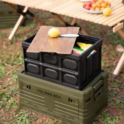 Nils Skládací přepravka Camp NCB4005 s dřevěným víkem 2v1 20L