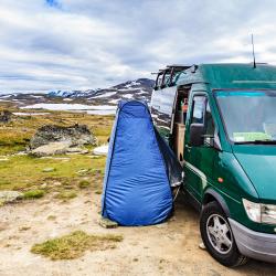 Nils Skladací prezliekacia/sprchovacia kabína Camp NC1706 modrá