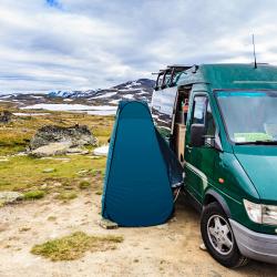 Nils Skládací převlékací/sprchovací kabina Camp NC1706 tyrkysová