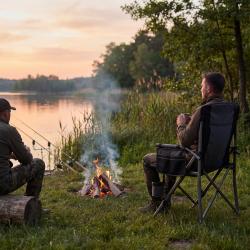 Nils Skládací rybářské křeslo Camp NC3309 šedo-černé