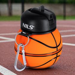 Nils Skládací silikonová láhev Camp NC4104 550ml basketbal